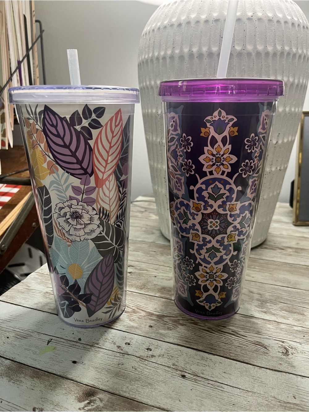 Vera Bradley set of 2 cups